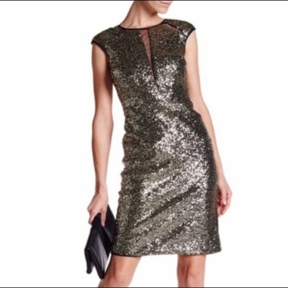 Black Sequin Nicole Miller Dress